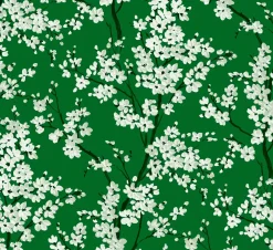 Coordonné Cherry Blossom Emerald -