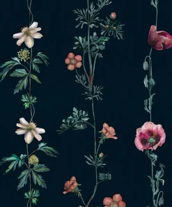 Coordonné Climbing Flowers Marine -