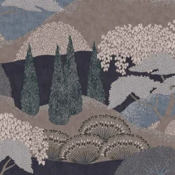 Coordonné Jardín Japonés Añil -