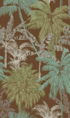 Coordonné Palms Chocolate -
