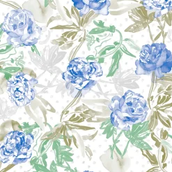 Coordonné Roses blue -