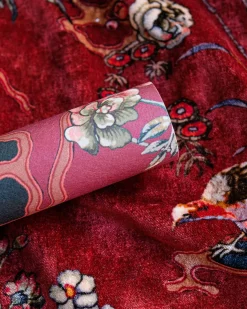 Coordonné Sacred Pheasants Ruby -