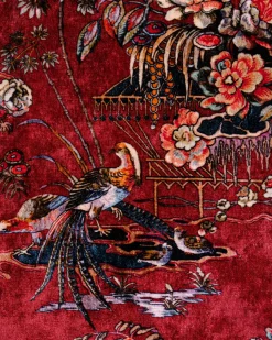 Coordonné Sacred Pheasants Ruby -